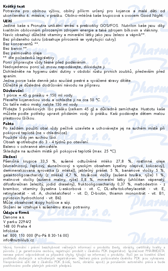 Nutrilon Obilno-ml.krup.kaše ov.Good Nigh.225g 6m+