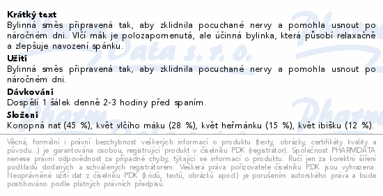 LEROS Radostné usínání čaj 20x1g