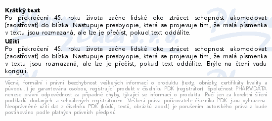 Brýle čtecí +2.50 modro-černé s pouzdrem FLEX