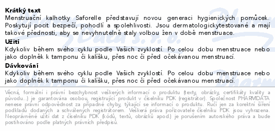 SAFORELLE Ultra savé menstruační kalhotky 40