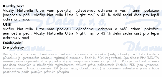 Naturella Ultra Night 4 vložky XL 14ks
