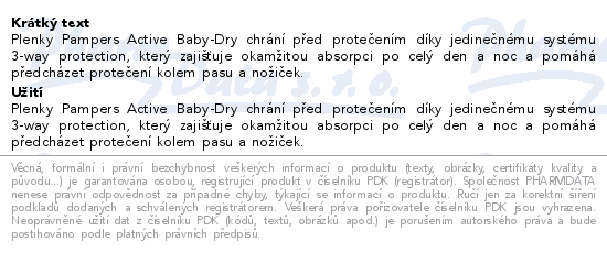 Pampers Active Baby 4 plenky 9-14kg 180ks