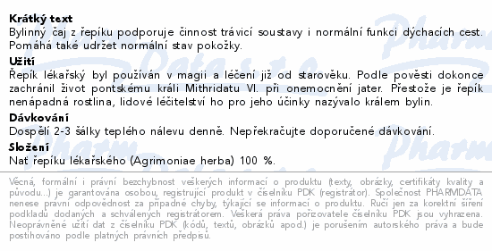 LEROS Řepík čaj 20x1.5g