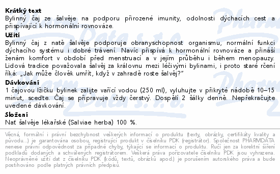 LEROS Šalvěj čaj sypaný 40g