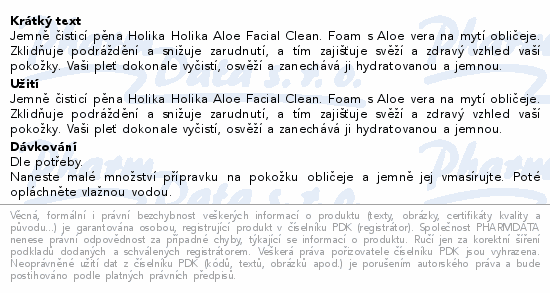 Holika Holika Aloe Facial čistící pěna 150ml