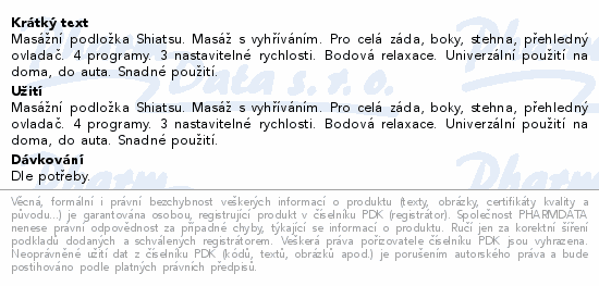 NAIPO Masážní podložka MGC-168