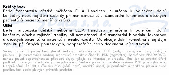 Berle franc.měkč.děts.ELLA Handicap limet./modrá