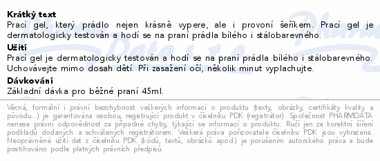 JELEN prací gel s vůní šeříku 3.6l