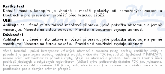 SwissMedicus Koňská mast s konop.hřej.roll on 90ml