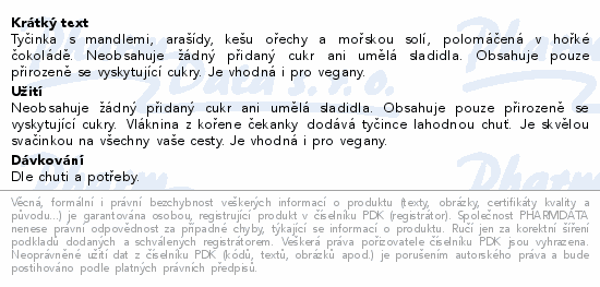 EMCO Super ořechy tyčinka čoko a mořská sůl 35g