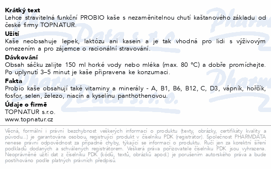 Topnatur Probio kaše kaštanová 60g