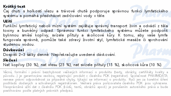 LEROS Očista lymfa čaj 20x1.5g