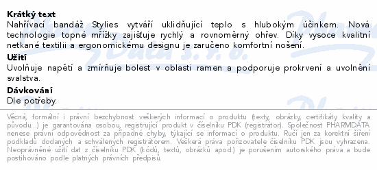 Stylies Comfort and Care nahř.bandáž na lev.rameno