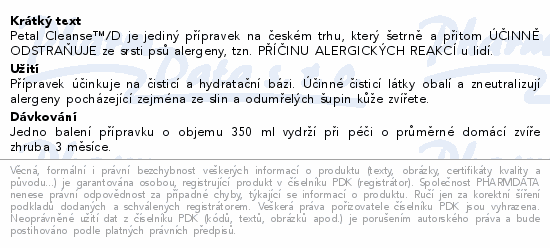 Bio-Life odstraň. alergenů Petal Cleanse/dog 350ml