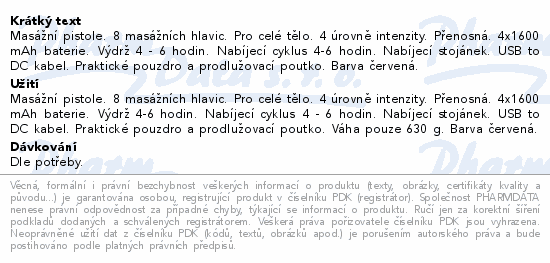 NAIPO Oyeet Nex Pro Masážní pistole červená