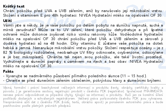 NIVEA SUN opal.krém hydratační OF30 400ml 85810
