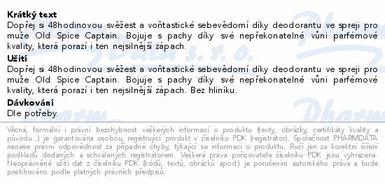 Old Spice Captain deo sprej 150ml