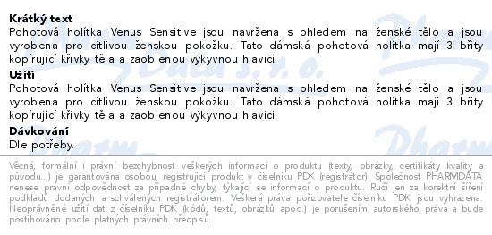 Gillette Venus Sensitive jednorázová holítka 6ks