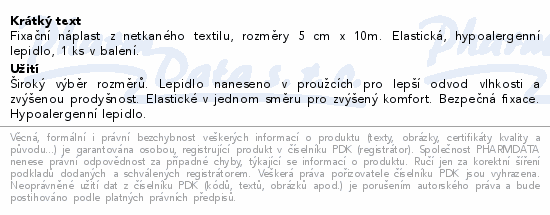 ABENA Fixač.náplast elast.hypoalergenní 5cmx10m