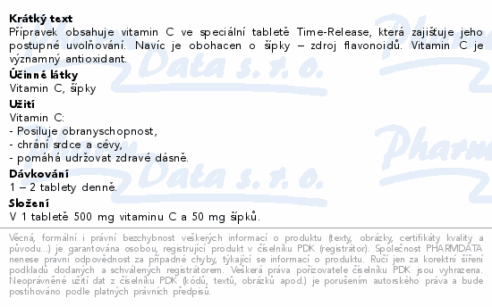 GS Vitamin C 500mg se šípky tbl.100+20