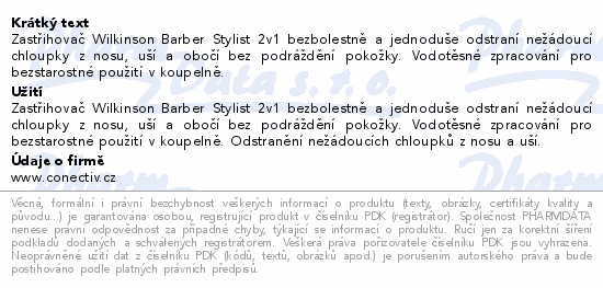 WILKINSON The Face Styler Electric Trimmer