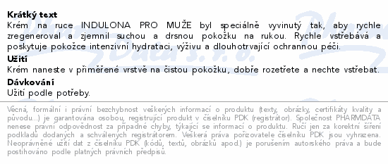 INDULONA Pro muže krém na ruce 75ml