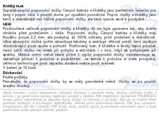 Canpol babies Popor vložky s křidélky denní 10ks