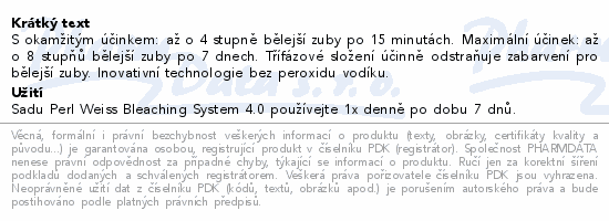 Perl Weiss Profesionální domácí bělení zubů 4.0