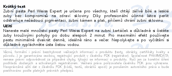 Perl Weiss Bělící zubní pasta Expert 50ml