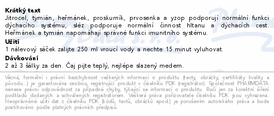 Průduškový čaj 20x1.5g AGmed