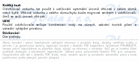 MeacoDry Arete One Odvlhčovač s čističkou 12l