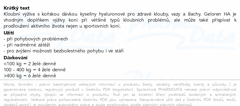 Geloren HA jablečný 180 želé