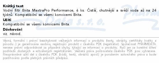 BRITA MAXTRA PRO filtr Universal pack 6ks
