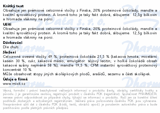 Mixit Kaše Protein čoko&mandle 320g