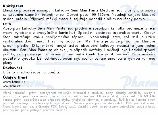 Seni Man Pants inkon.plen.kalhotky L 10ks