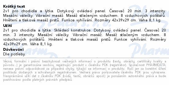 NAIPO Masážní přístroj 2v1 pro chodidla MGF-K68