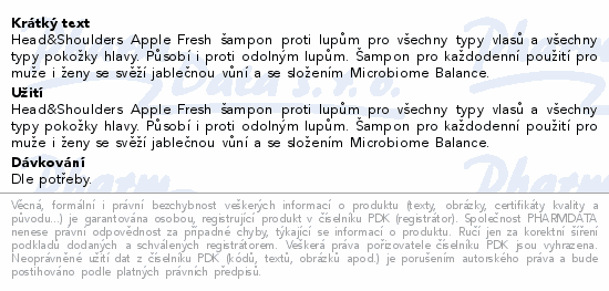 H&S Apple Fresh šampon XXL 800ml