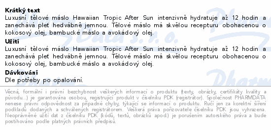 Hawaiian Tropic Enriching After Sun body but.250ml