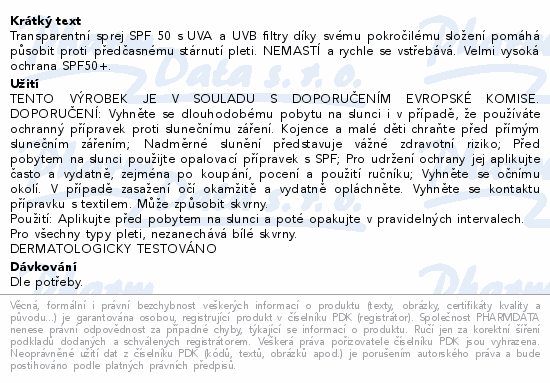 Delice Solaire opalovací sprej SPF50+ 150ml