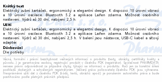 Laifen Wave Elektrický kartáček bílý LFTB01-P