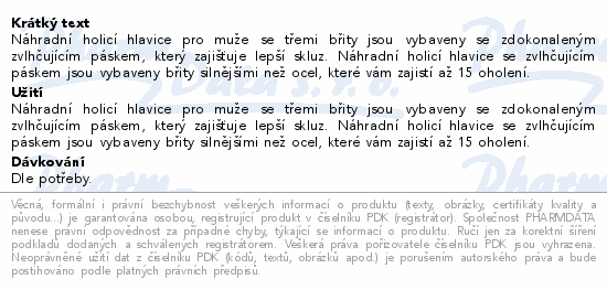 Gillette Mach3 náhradní hlavice 16ks