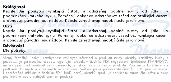 Jar Original kapsle do myčky 116ks