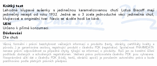 Lotus Biscoff karamelizované sušenky 2ks