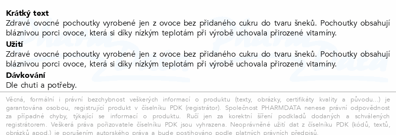 Šnek BOB ovocná rolka jablko-malina 10x10g