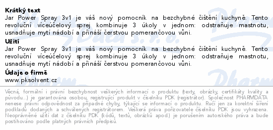 Jar Power Orange sprej 3v1 2x500ml