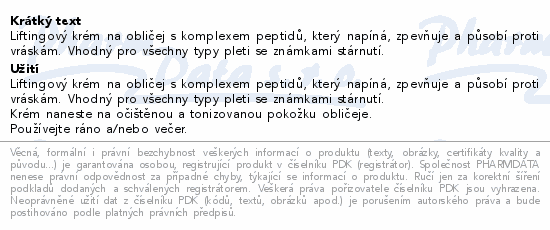 MediPeell iftingový krém s komplexem peptidů 50ml
