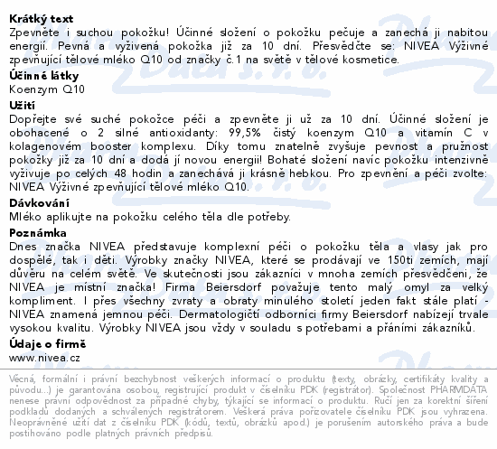 NIVEA Q10+vit.C zpevňuj.těl.ml.norma.po.250ml80315