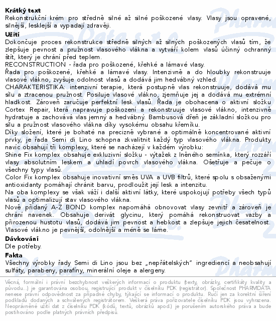 Alfaparf Milano SemiDiLino Rec.Anti-Dam.cr.125ml