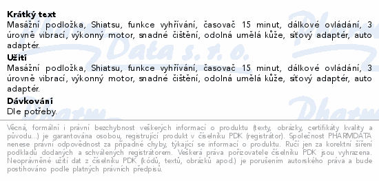 NAIPO Masážní podložka pro krk a záda MGBK-C2030