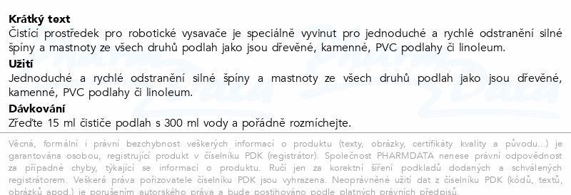 WoldoClean Čistič podlah pro robot.vysavače 750ml